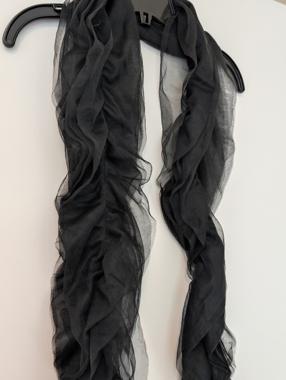SHEIN Lightweight Black Chiffon Scarf - Women's Accessory
